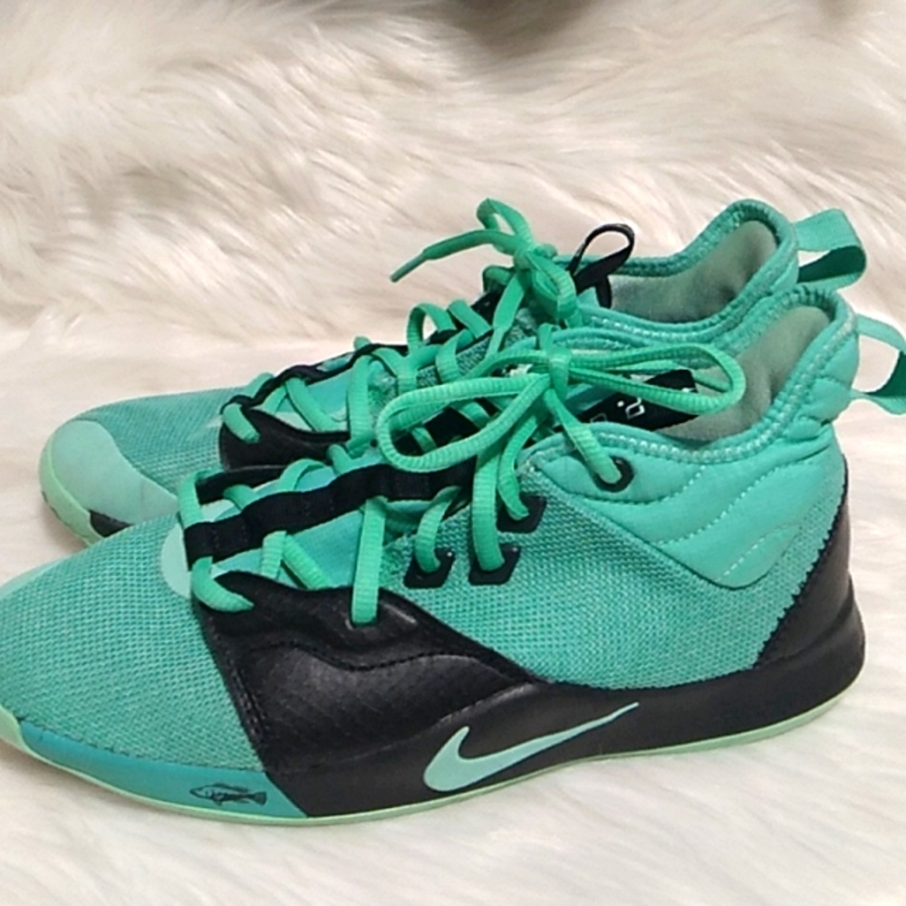 Nike PG3 Menta Green Tennis Shoes Sz.6.5Youth Or Womens 7-7 1/2. Gently Worn - Picture 4 of 11